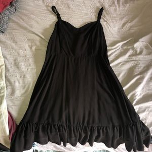 Thin Strap Flowy Dress w/ Ruffles